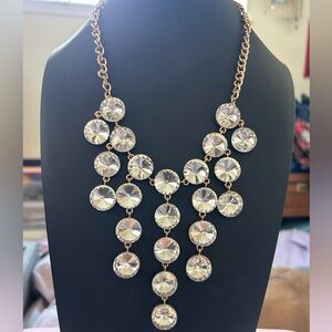 Gold rhinestone necklace